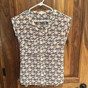 Tulle Floral Patterned Women's Top - Size Medium